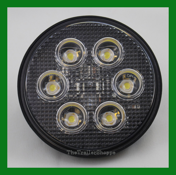 Heavy Duty 6 LED 4″ Round Work Light Spot flood Back Up 700 Lumens 12/24V