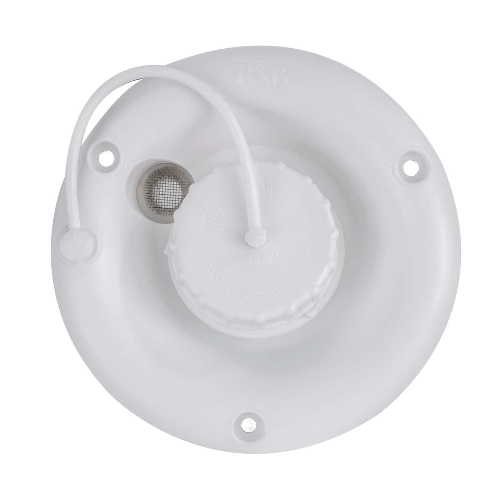 White RV Round Fresh Water Gravity Fill Hatch Water Tank Spout | Made in America