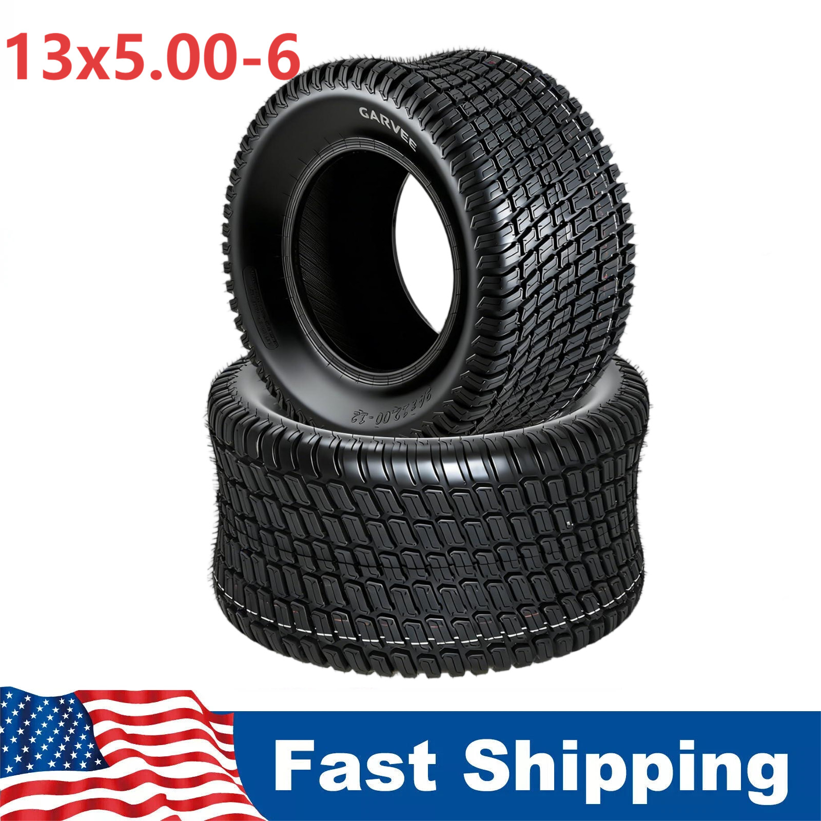 🔝2 Pack 13×5.00-6 13×5-6 13x5x6 Lawn Mower Garden Tractor Tires 4 Ply Tubeless