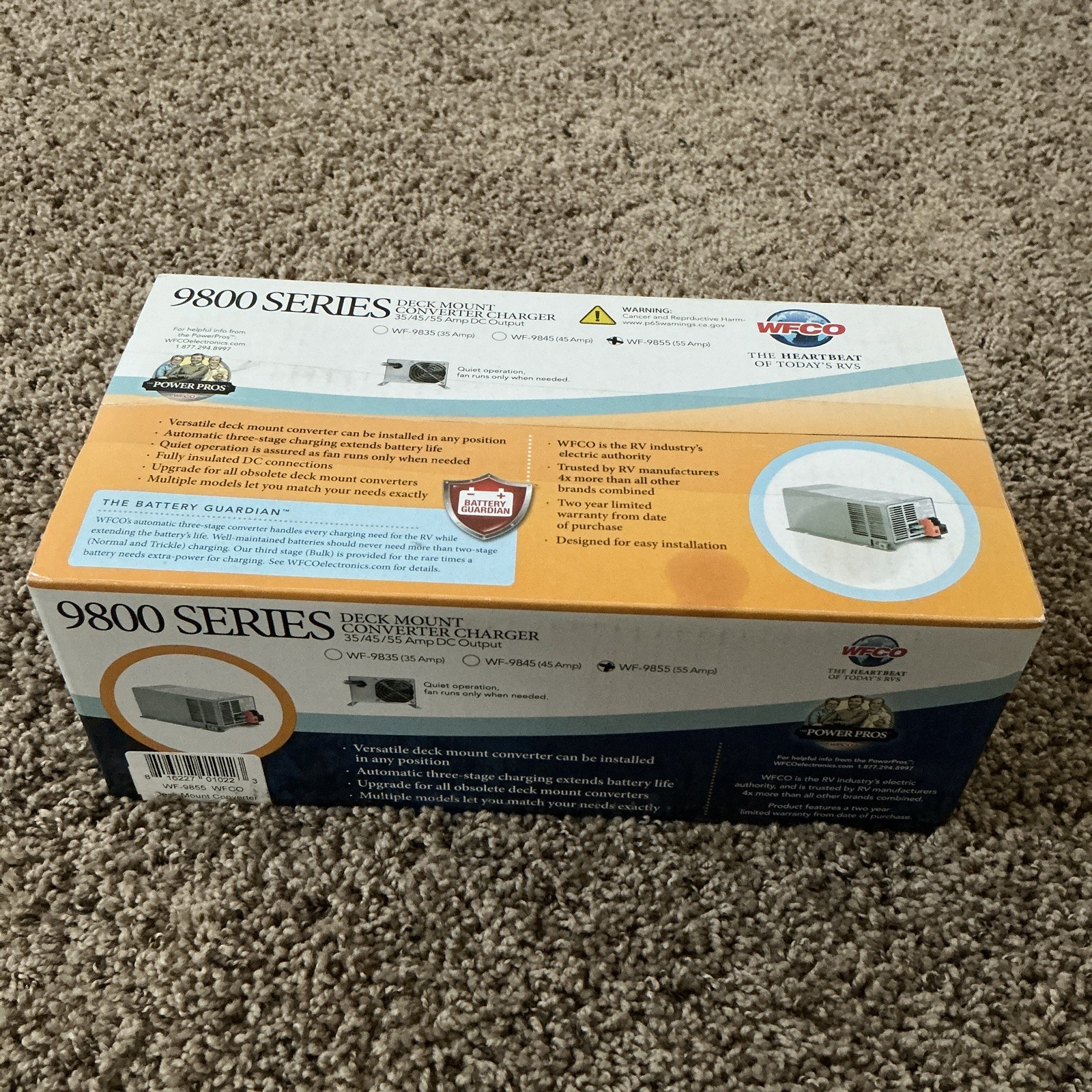 WFCO WF-9855 DECK MOUNT CONVERTER CHARGER 55-AMP