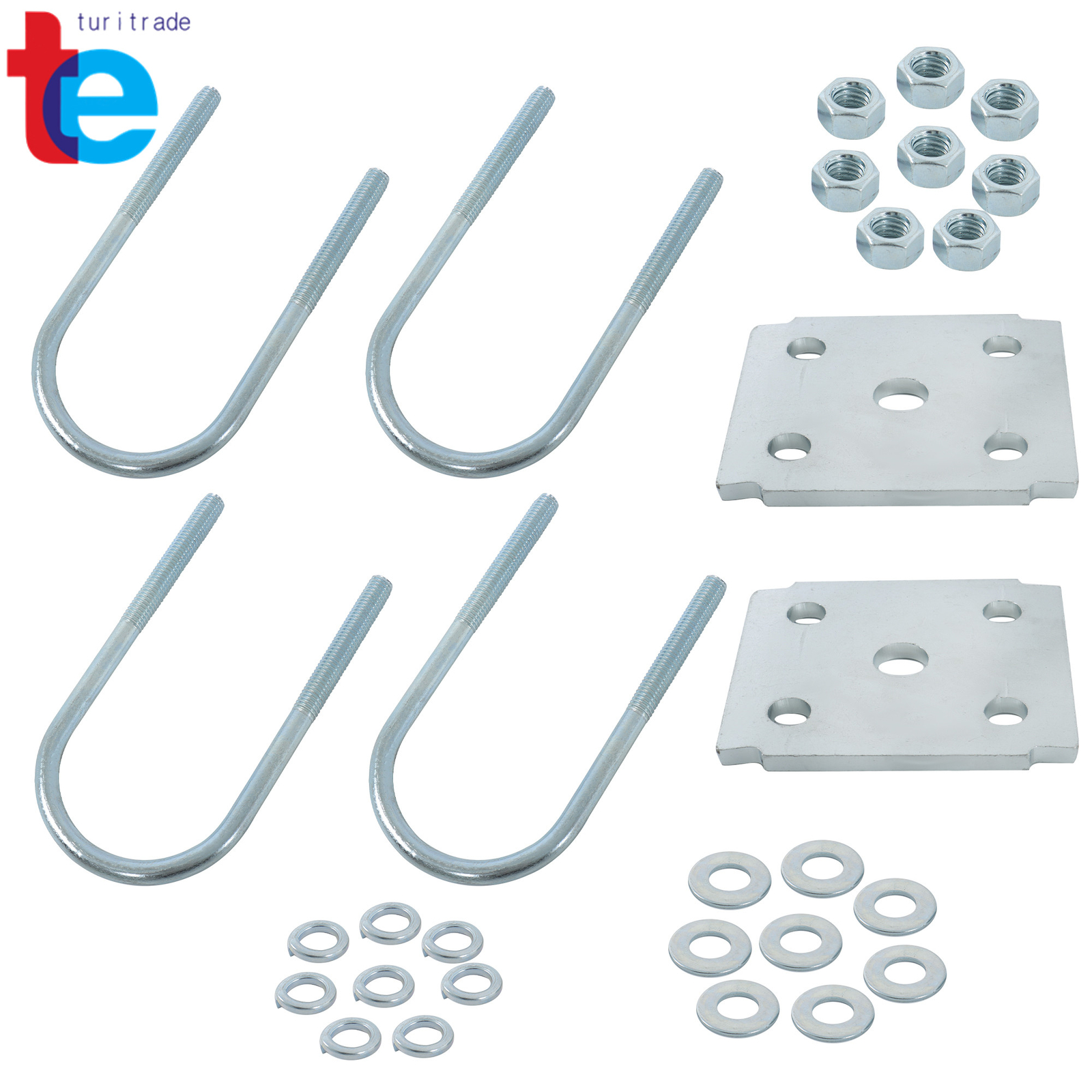 For 3500 lb Trailer Axle 5-1/2″ Long 1/2″ Diameter Trailer U Bolt Kit