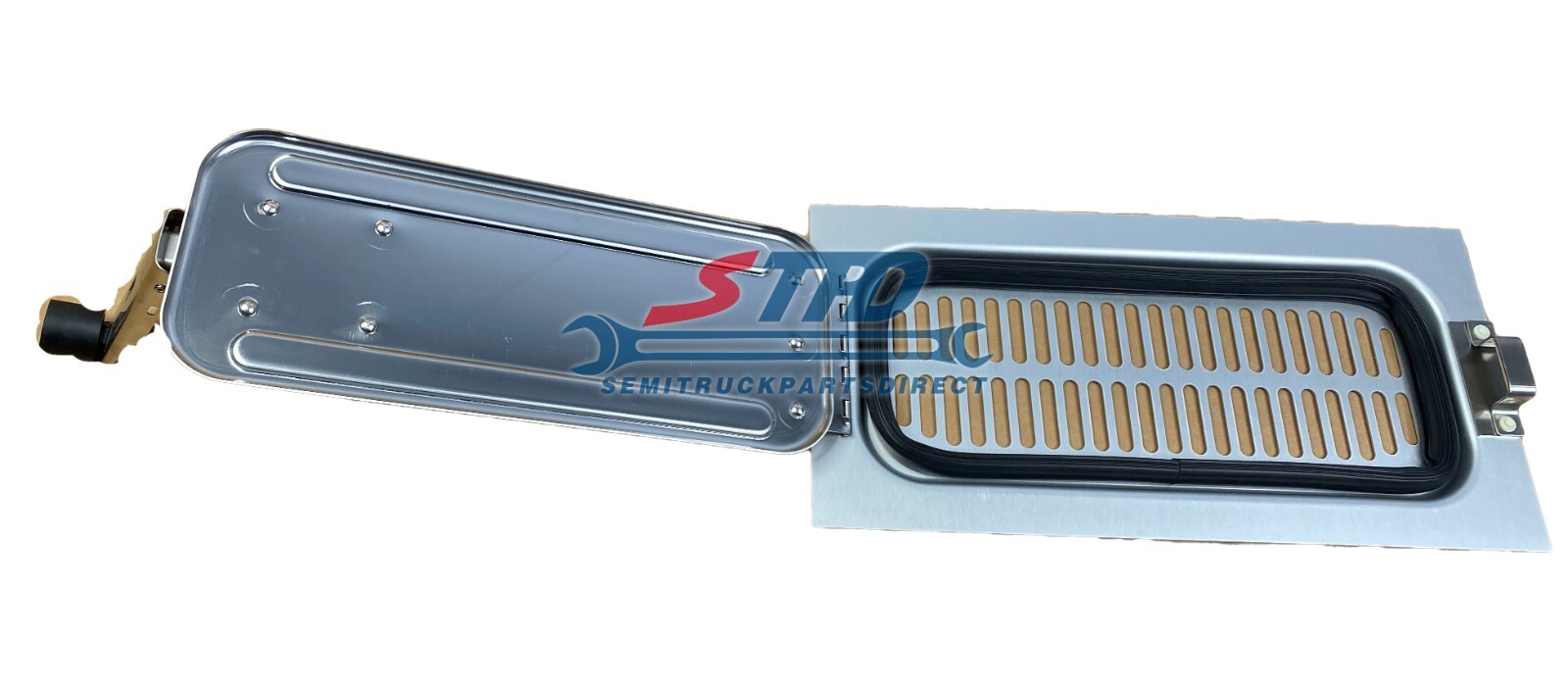 Trailer Door Air Vent – Stainless 17 x 7 Stainless Steel Door Face Finish