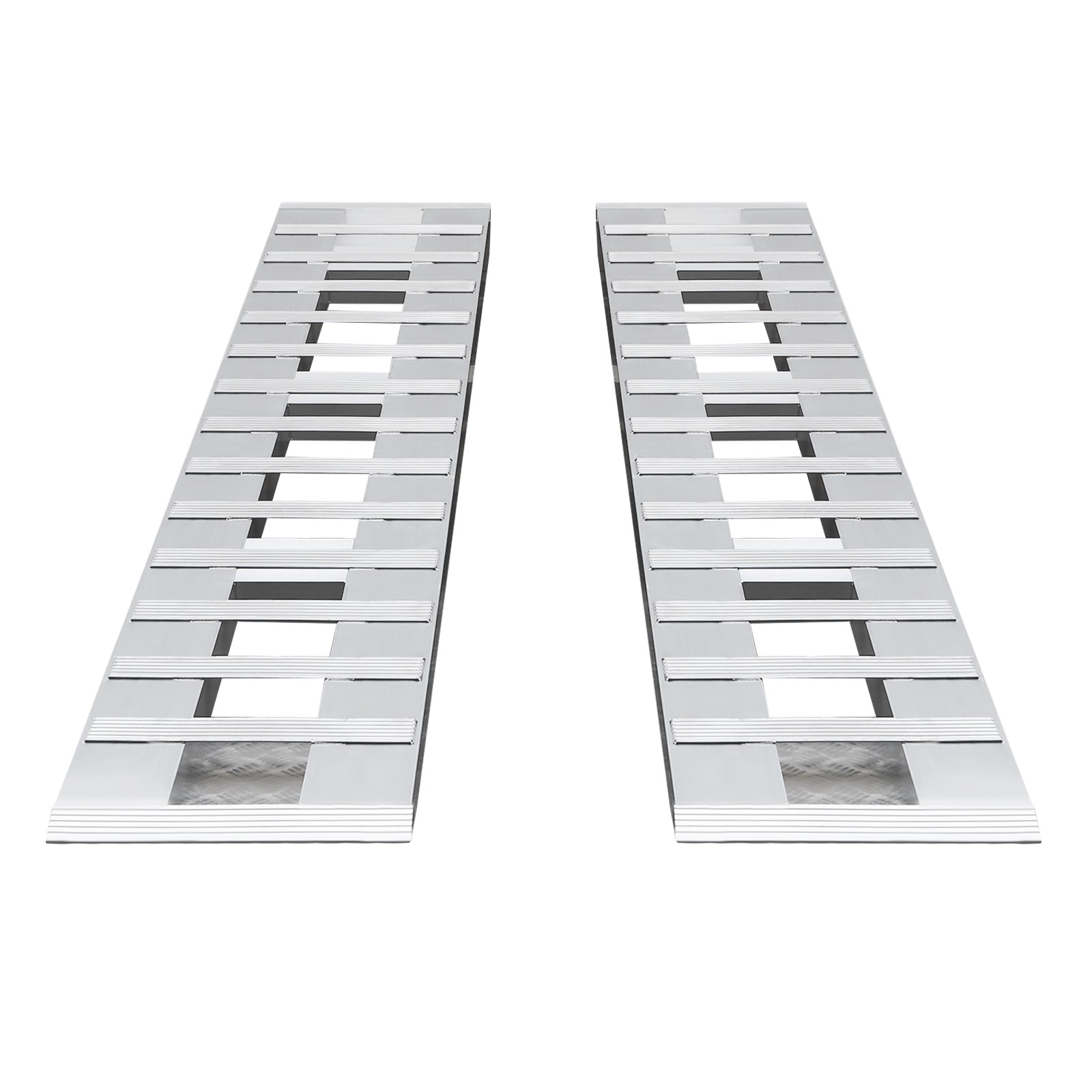 2x 84″x15″ Aluminum Trailer Ramps Loading Ramps For Motorcycle ATV UTVs 6000lbs.