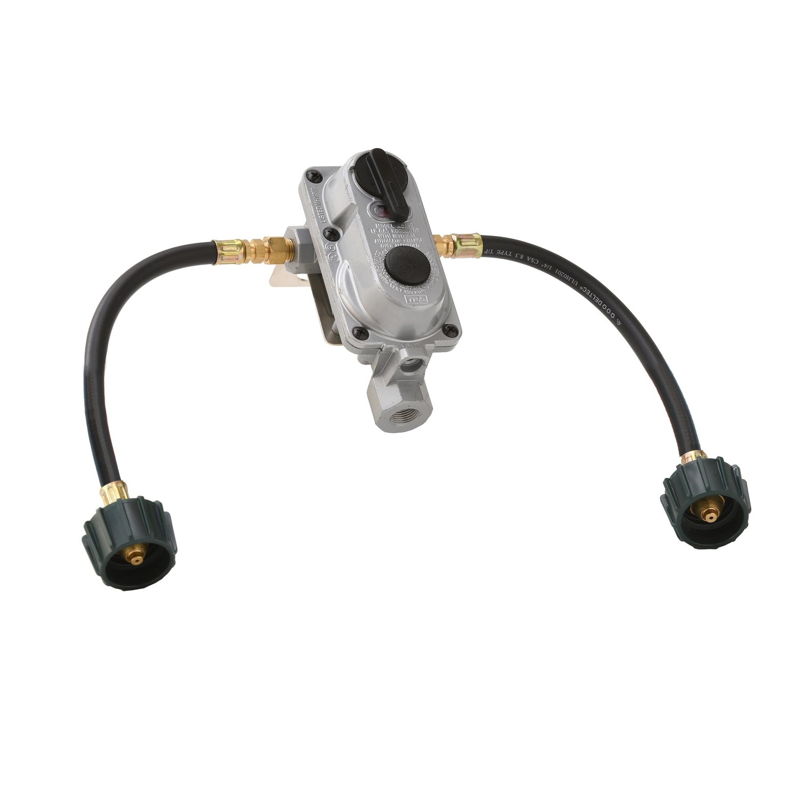 RV Propane Regulator – Flame King Auto Changeover 2 Stage 12in Pigtails