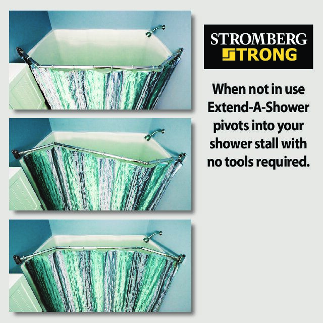 Stromberg Carlson Extend-A-Shower Curtain Rod Brushed Nickle EXT-3542 RV