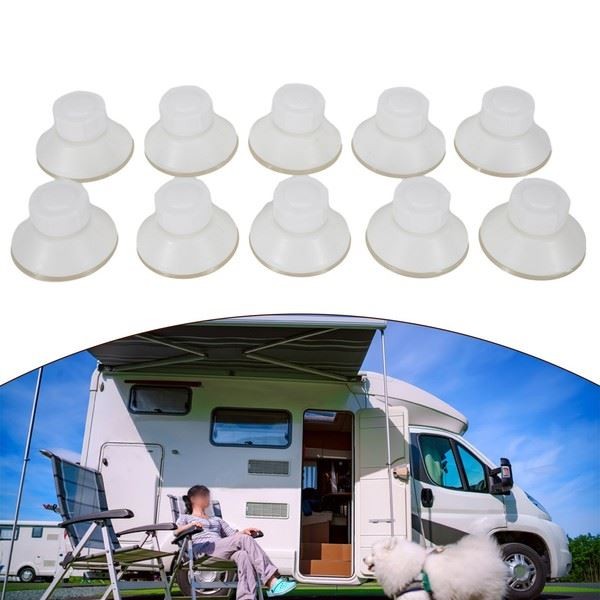 10 High Strength Industrial PVC Suction Cups Caravan Awning Fixing Pads