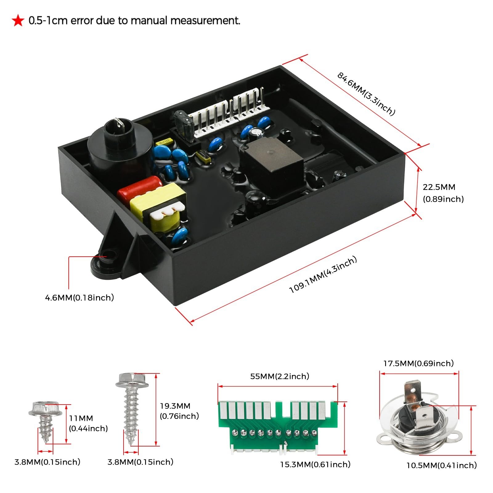 3 in 1 RV Water Heater Control Board Kit with Fuse, Thermal Cut Off & Spark Igni