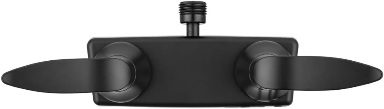 Compact Wall-Mount Shower Faucet with Traditional Spout & Diverter – Matte Black