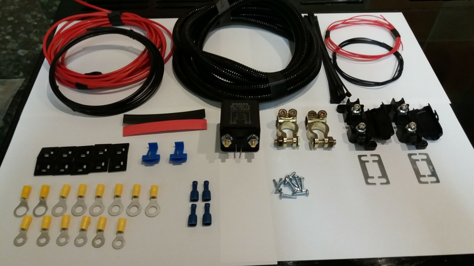 5.0 Metre 200 Amp Heavy Duty Split Charge Relay Kit – Full Kit