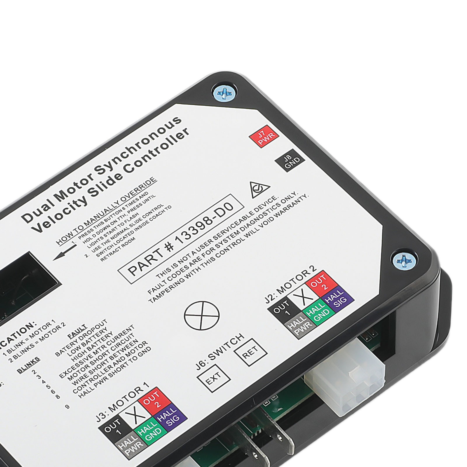 Dual Motor RV Slide Controller For Lippert V-Sync II In-Wall Slide-Outs 12V new