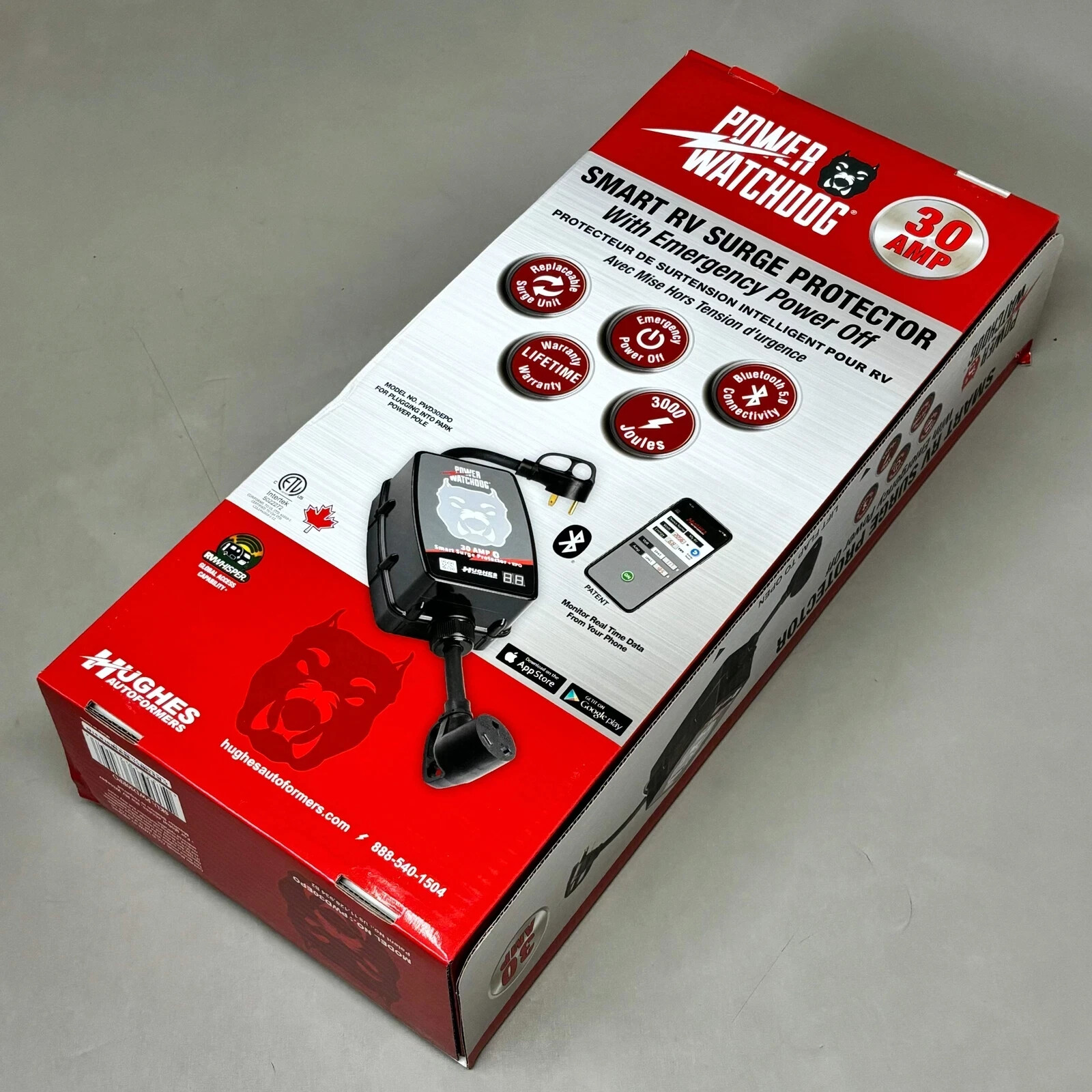 Hughes pwd30epo Power Watch Dog 30 Amp Bluetooth Smart RV Surge Protector