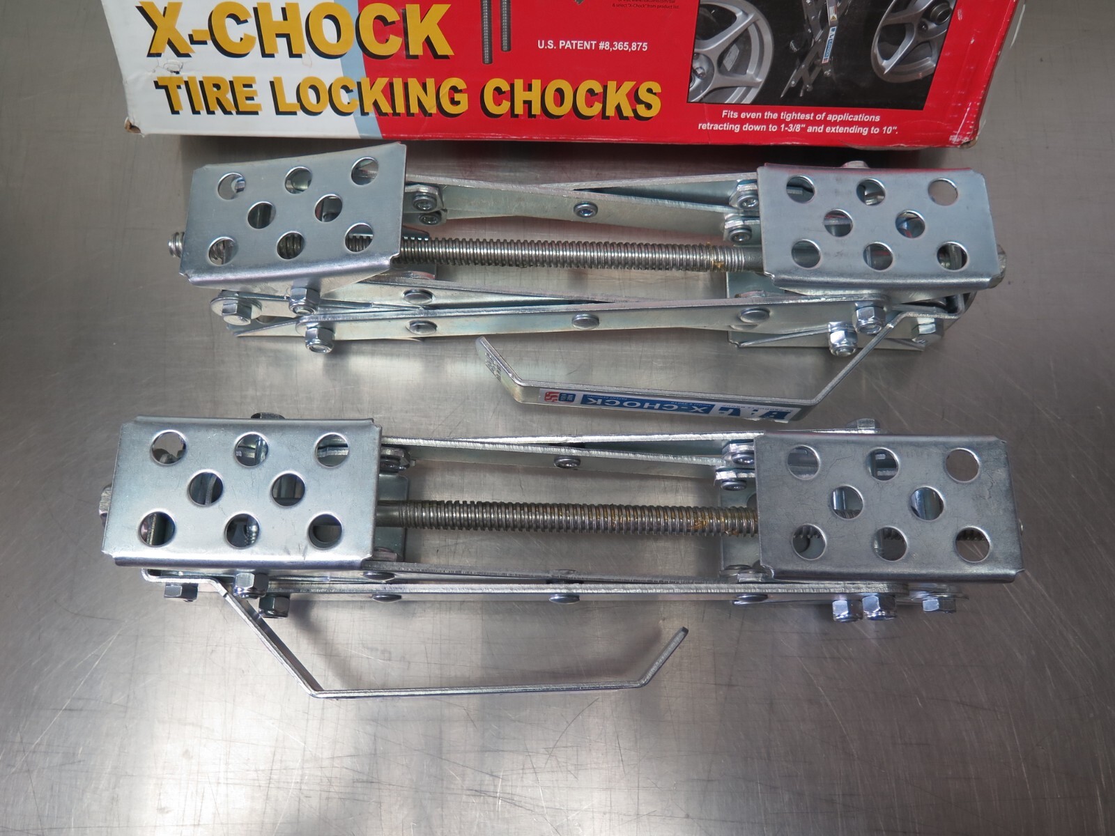 BAL RV 28012 X-Chock Wheel Tire Locking Chocks; Set of 2 *MISSING WRENCH (O3B)