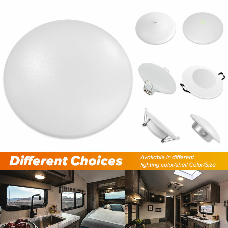 12V LED Ceiling Light RV Camper Under Cabinet Dome Lamp 3.4”/3.5”/3.8”/4.5″/5.8″