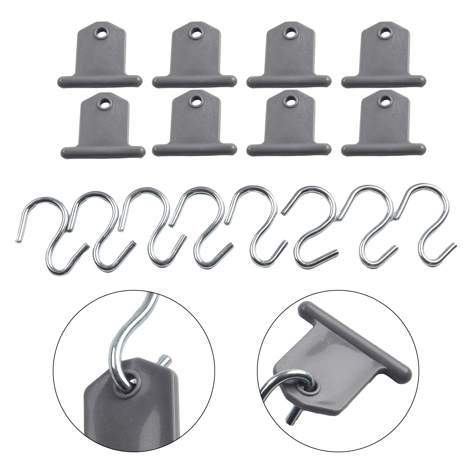Hook Rack Hook RV Tent Steel 4 Cm In Length 4 X 3.7 Cm 8PCS Camping Awning