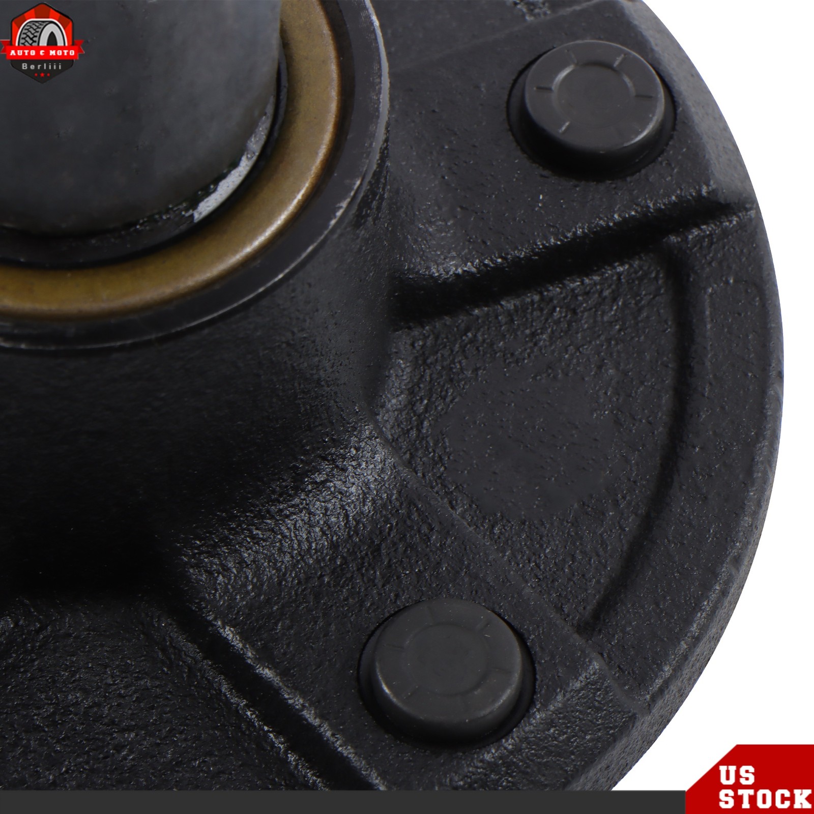 5 Lug 5.5″ Trailer Hub Kit w/Spindle For 3500lbs #84 Axle Pre-Greased 1/2 Sets