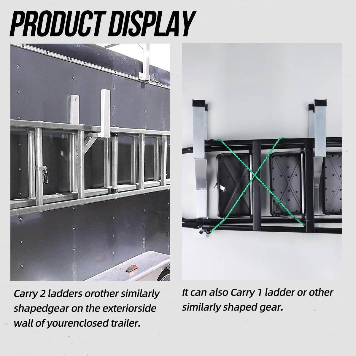 Ladder Rack for Trailer 2 Racks Side Mount Ladder Racks Heavy Duty Aluminum