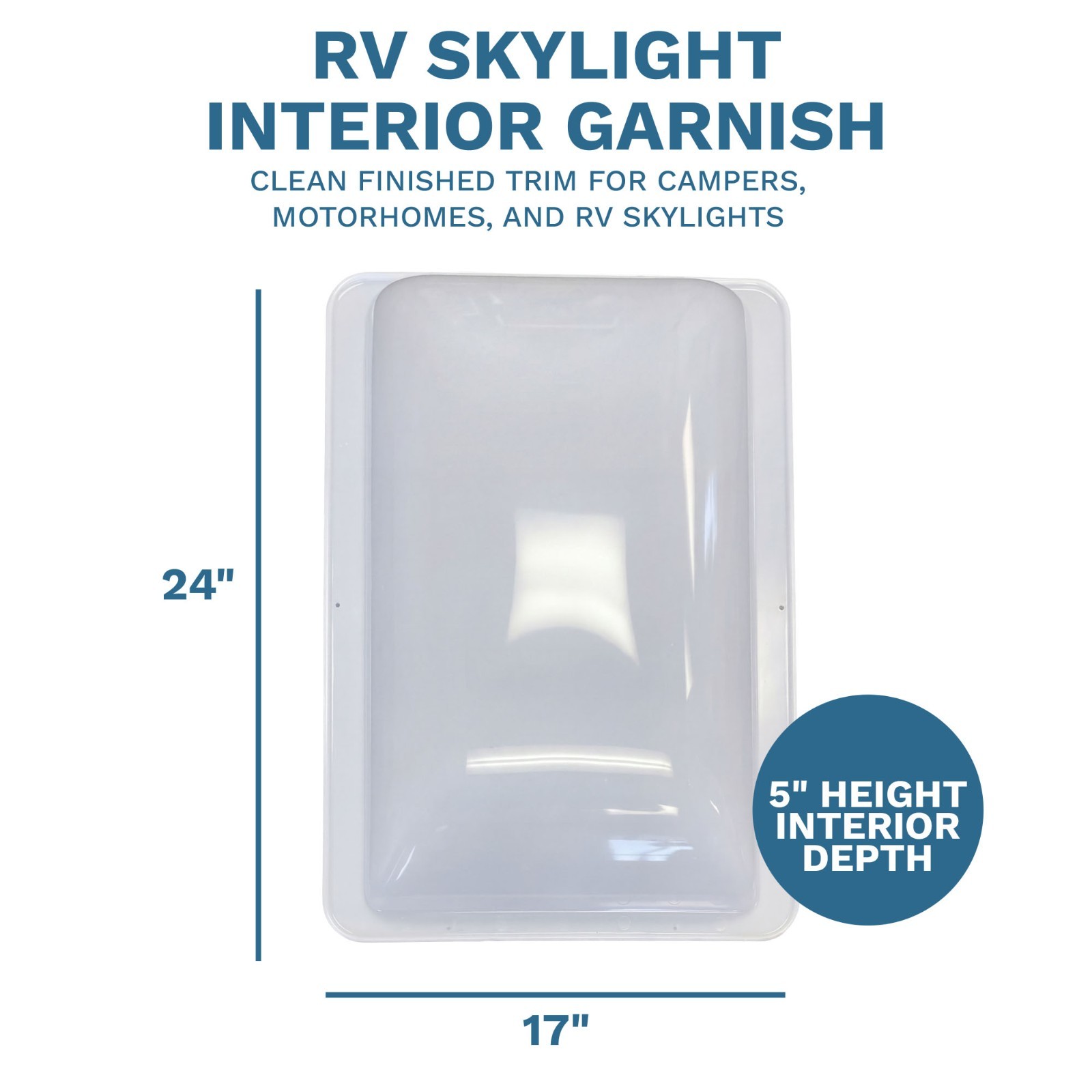 RV Skylight Interior Garnish 17″ X 24″ White Camper Skylight Motorhome/Camper