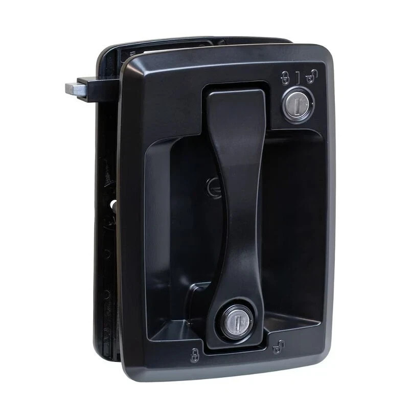Paddle Style RV Motor Home Entry Grip Door Handle Lock 4.6″ x 6.9″ Cut Out 2 key