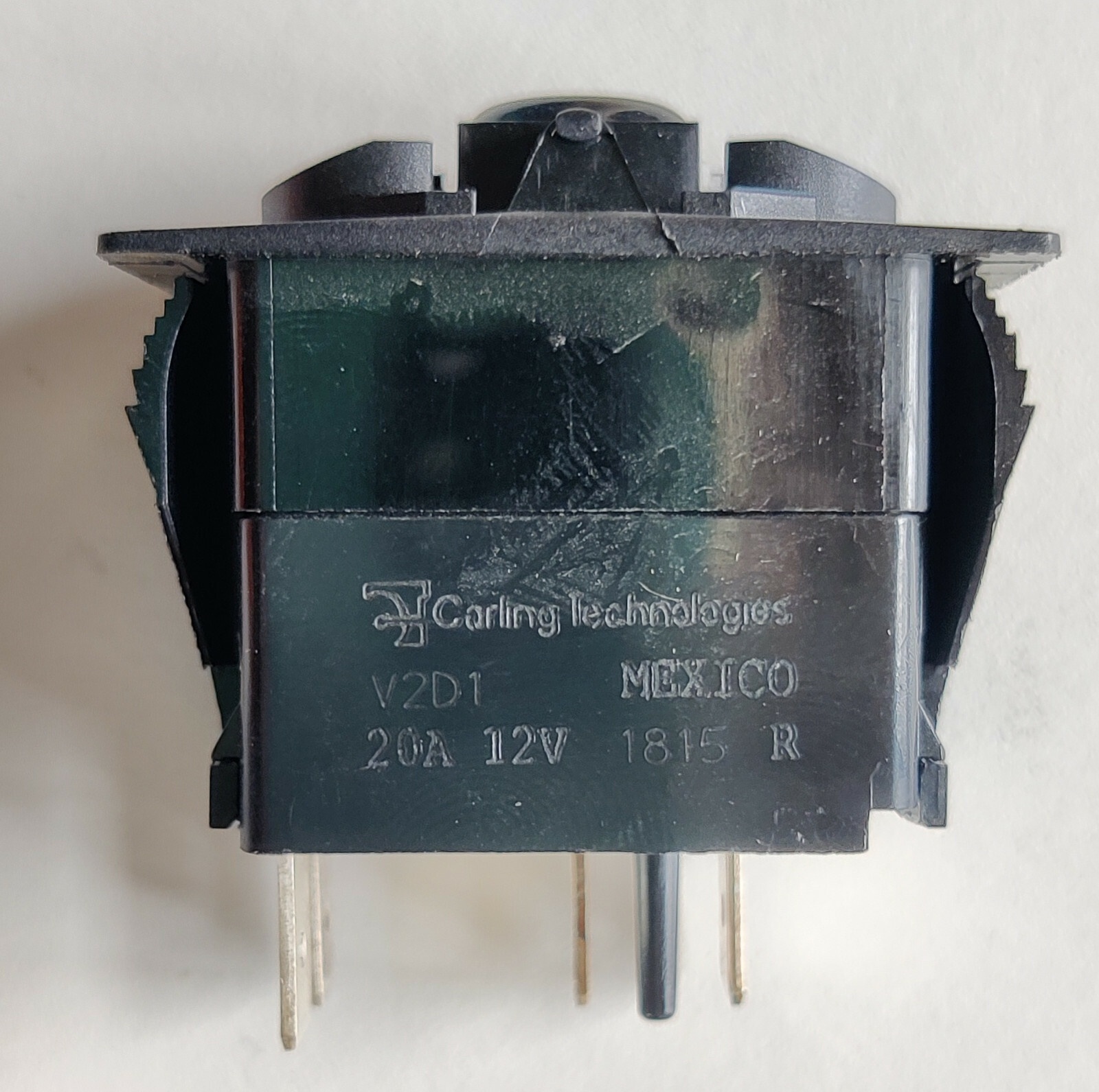 Carling V2D1 (On)/Off 20A 12V Momentary Rocker Switch Incandescent Lamp RV Bus