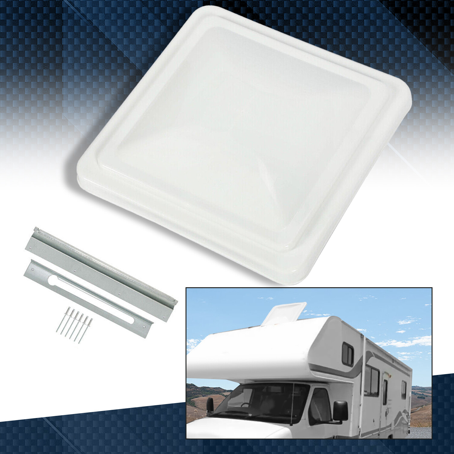 FOR RV Camper Cargo Motorhome Trailer Roof Vent Lid Cover Replacement 14″ x 14″
