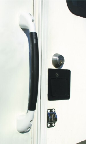 Stromberg AH100 Soft Touch Assist Handle White with Black Grip Rail RV Camper