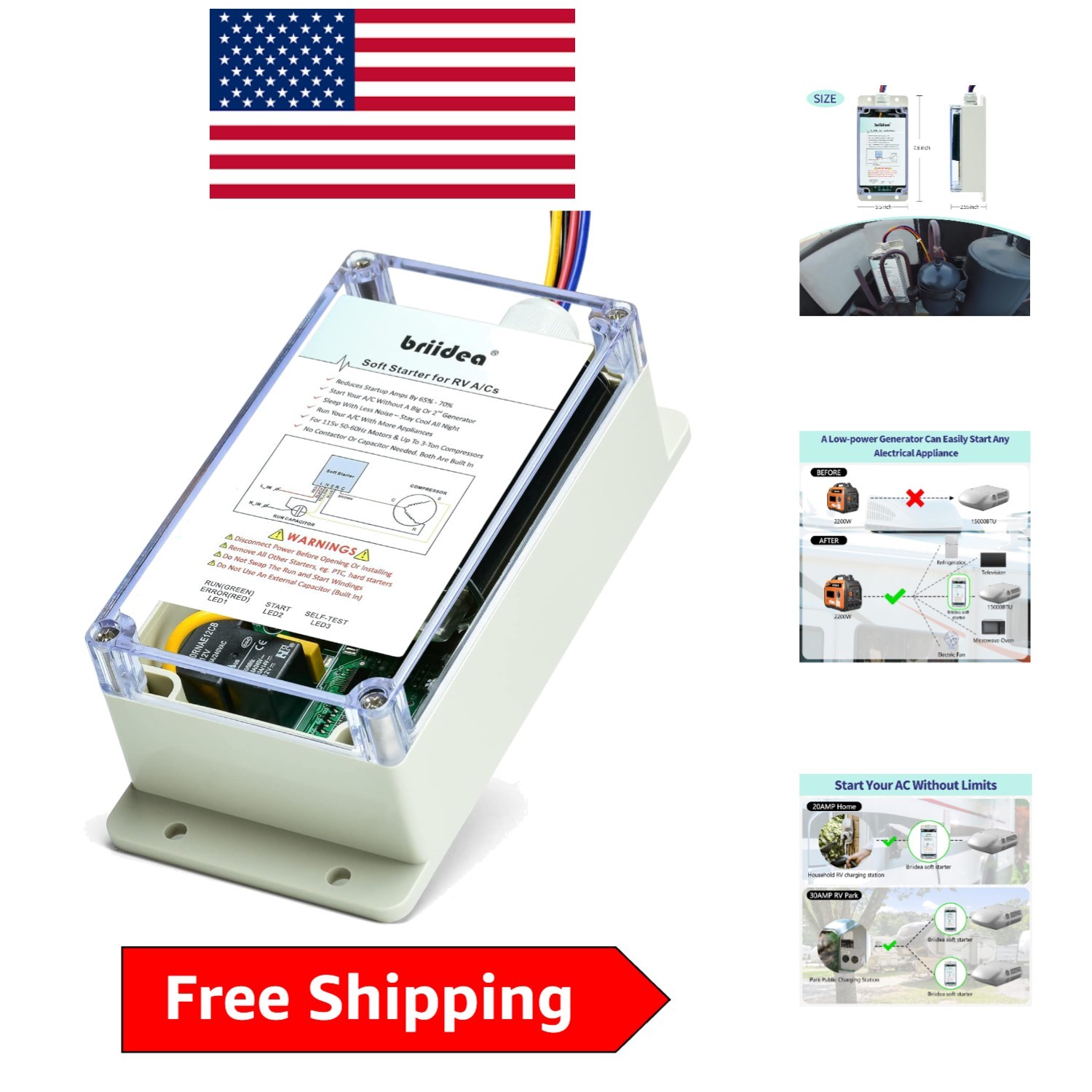 Reliable Soft Starter for RV A/C – Use 15,000 BTU Power with Small Generators