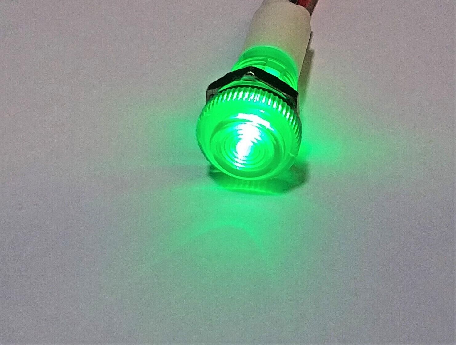 6 BBT 12 volt Waterproof Low-Profile Bright Green LED RV Indicator Lights