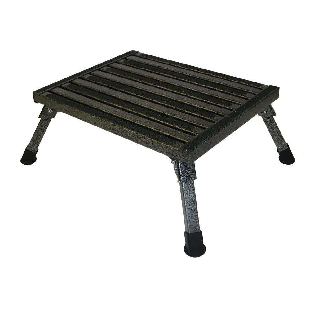 Silver Vein Aluminum Folding Safety Step – 15″ x 19″ Modern Support Platform