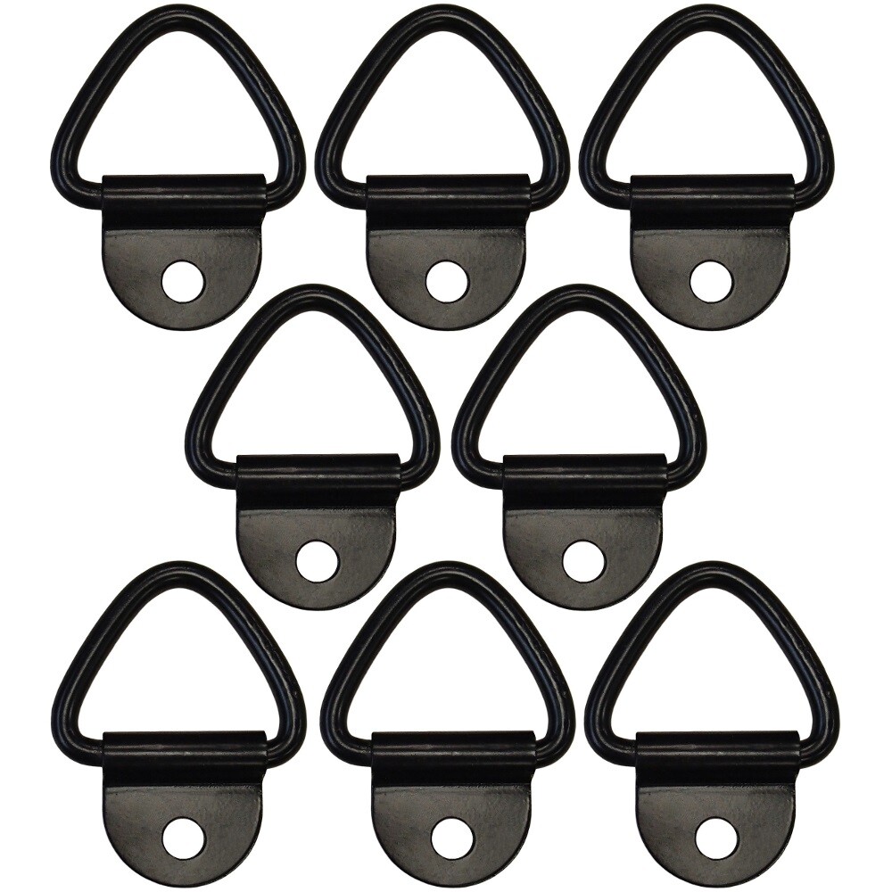 (8) 1/4″ Steel One Hole Bolt D Ring 2400# Truck Trailer Rope Chain Tie Down SR12