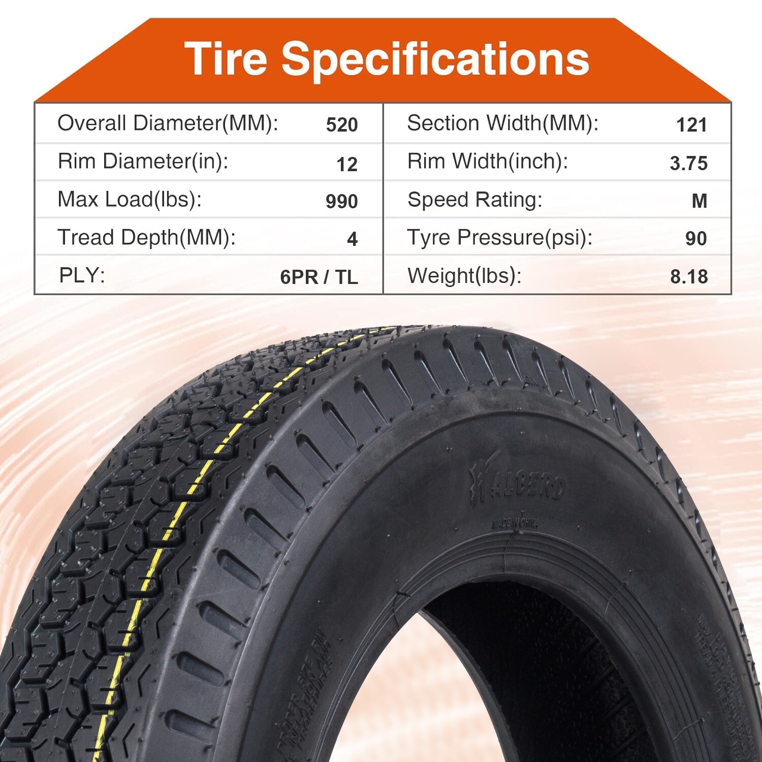 Super Heavy Duty 8Ply ST225/75D15 Trailer Tires 225 75 15 Replacement Bias Tyre