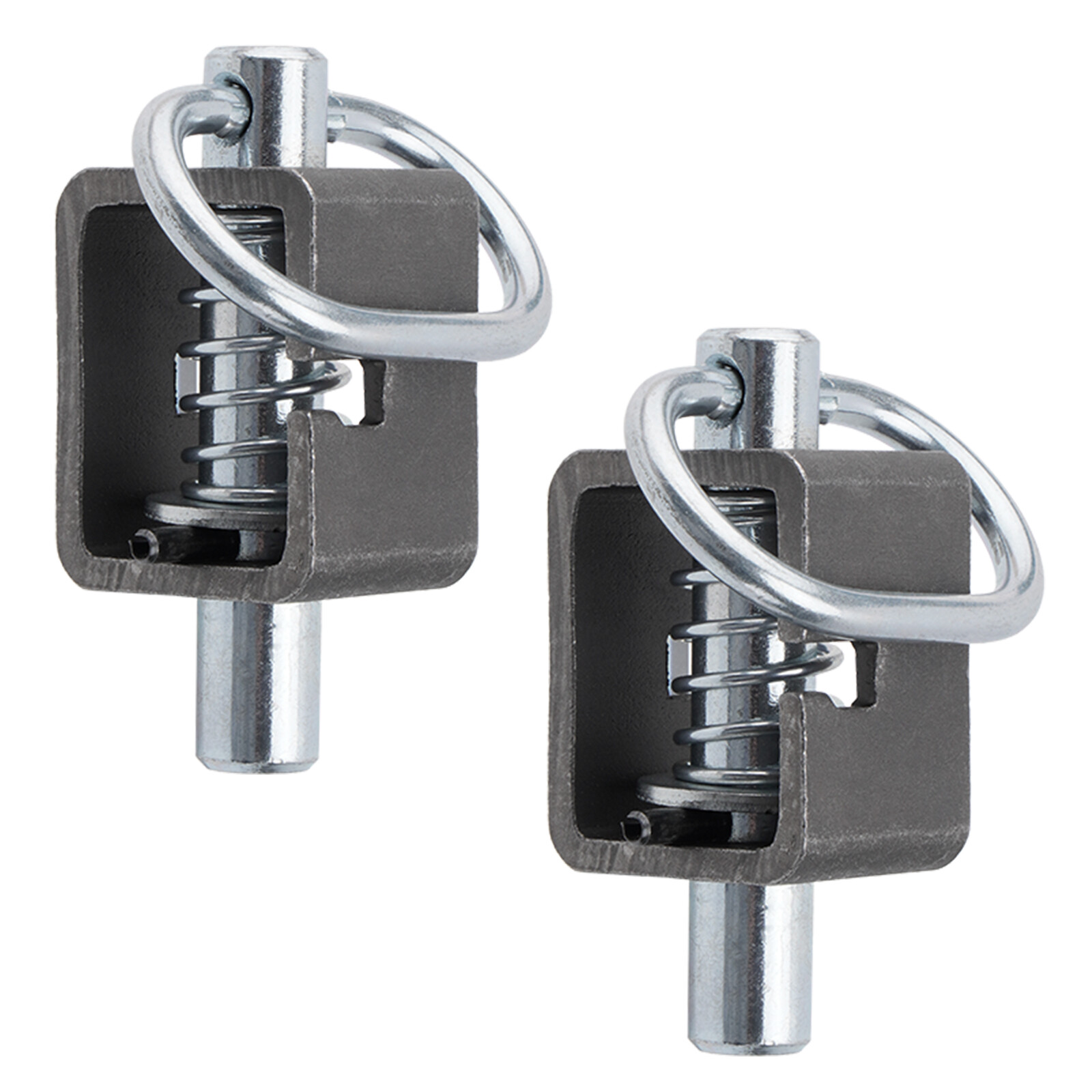 2 Pack Spring Pin Latch Lock For Utility Trailer Tail Gate Loaded Heavy Duty