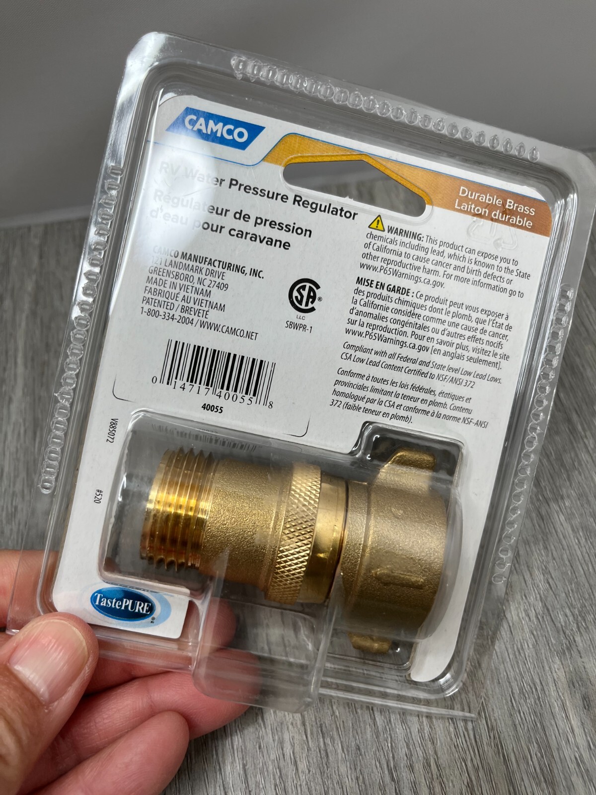 Lot of 5 Camco RV Accessories: 1 Water Pressure Regulator, 4 Level Packs