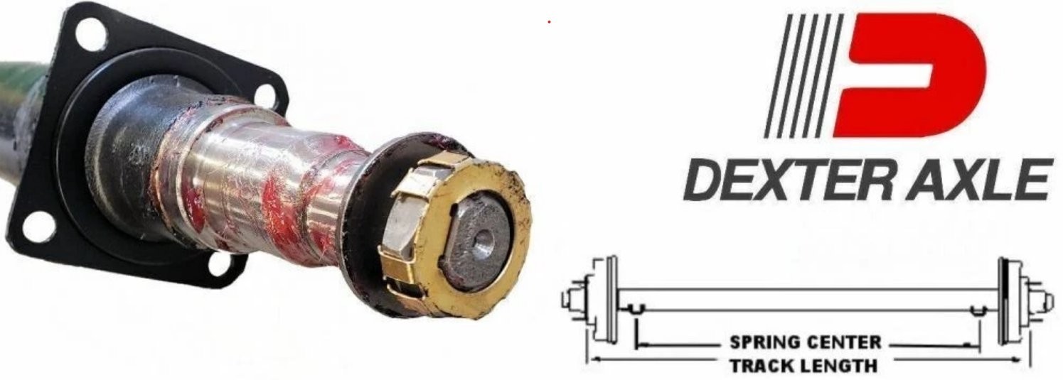 Dexter Narrow 95″ True 8,000 lb Trailer Axle Beam – 4-Bolt Flange, 3.5″ Tube