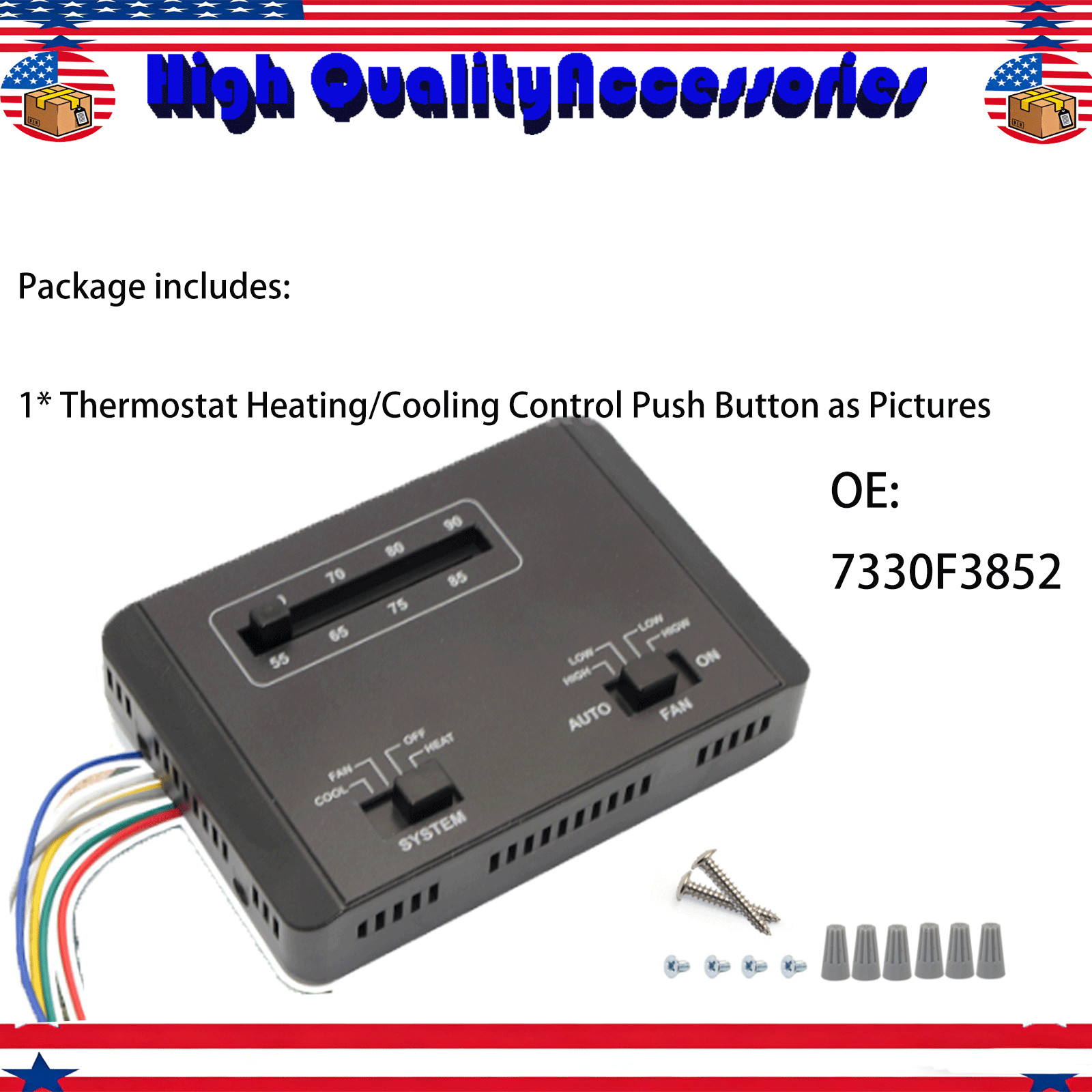 Thermostat Heating/Cooling Control Button Air Conditioner For Coleman 7330F3852