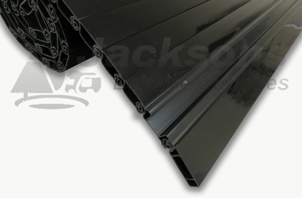 TAMBOUR ROLLER DOOR 650 X 350MM CAMPERVANS MOTORHOMES T4 T5 T6 PIANO Black