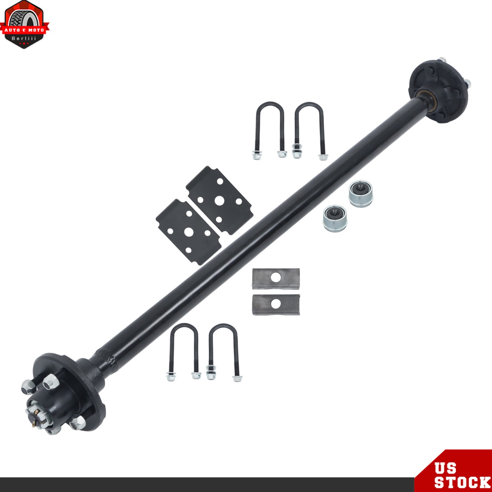 2000lbs Trailer Boat Axle 4 Lug Idler 44″/47.5″/54″/57″/58″/60″/71″/72″ Hub Face