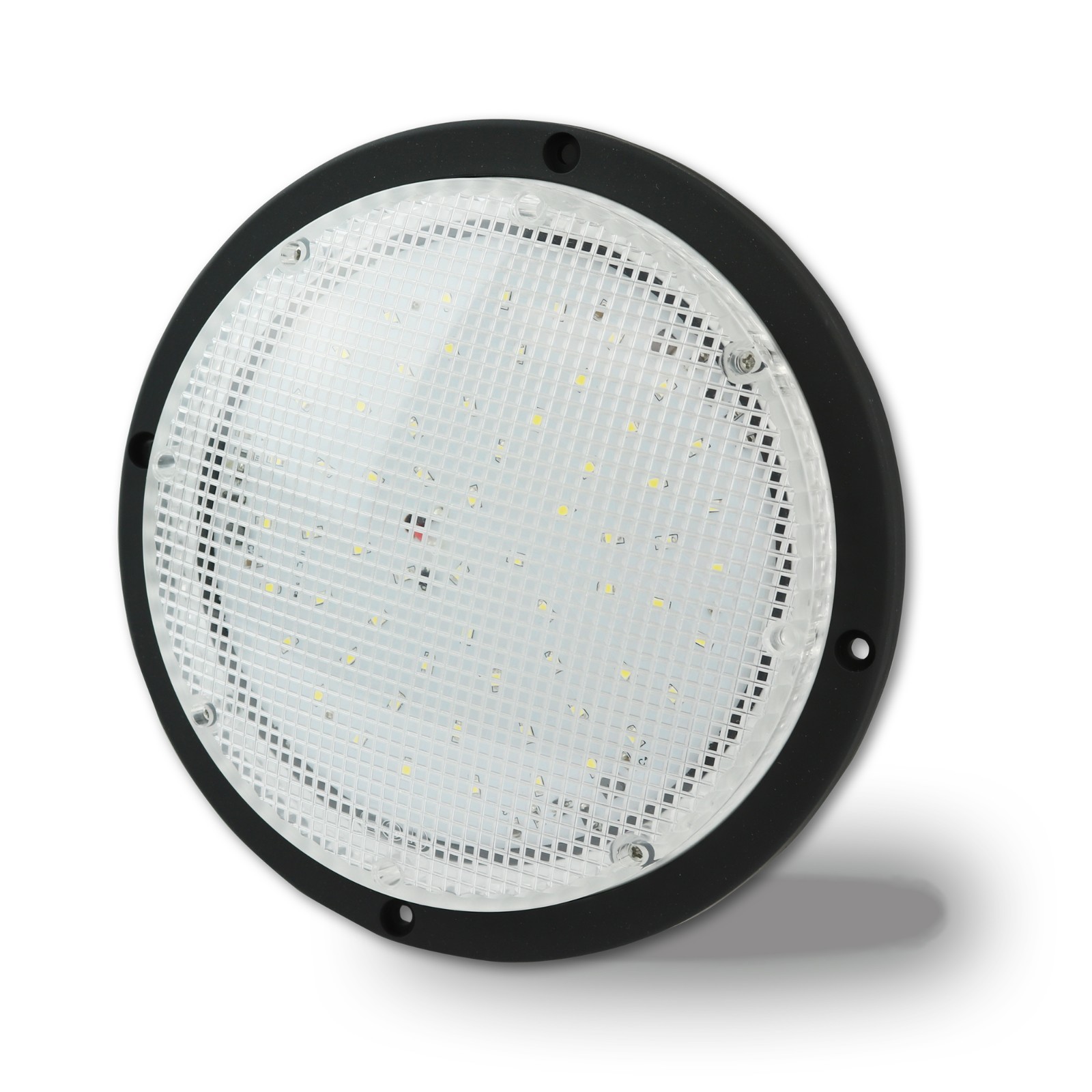 12 volt LED porch dome 8.5″ SCARE LIGHT RV cargo trailer van 600LM 12V Black