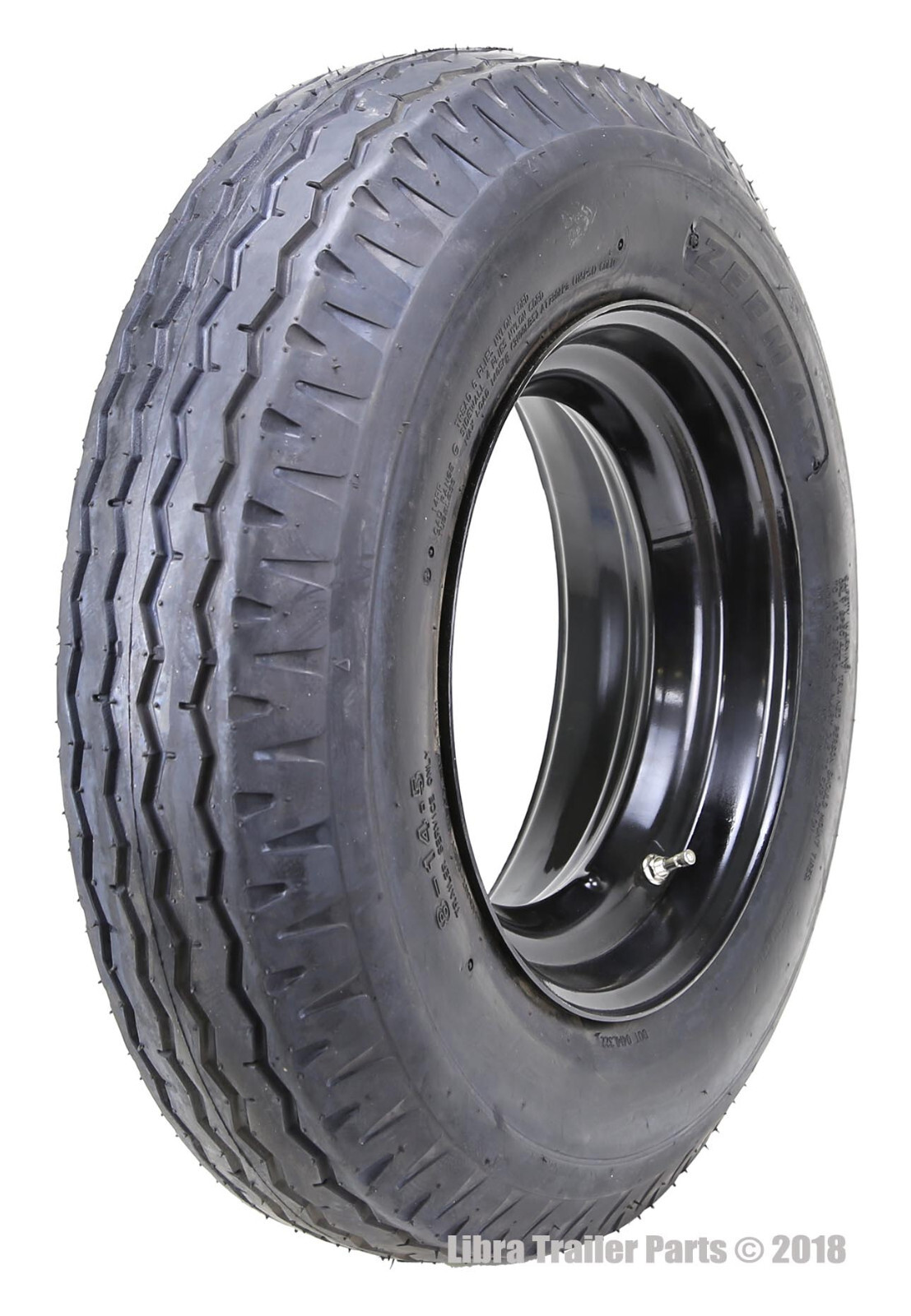 ZEEMAX Highway Trailer Tire Wheel Assembly 7-14.5 7×14.5 12-Ply LRG w/6×14.5 Rim