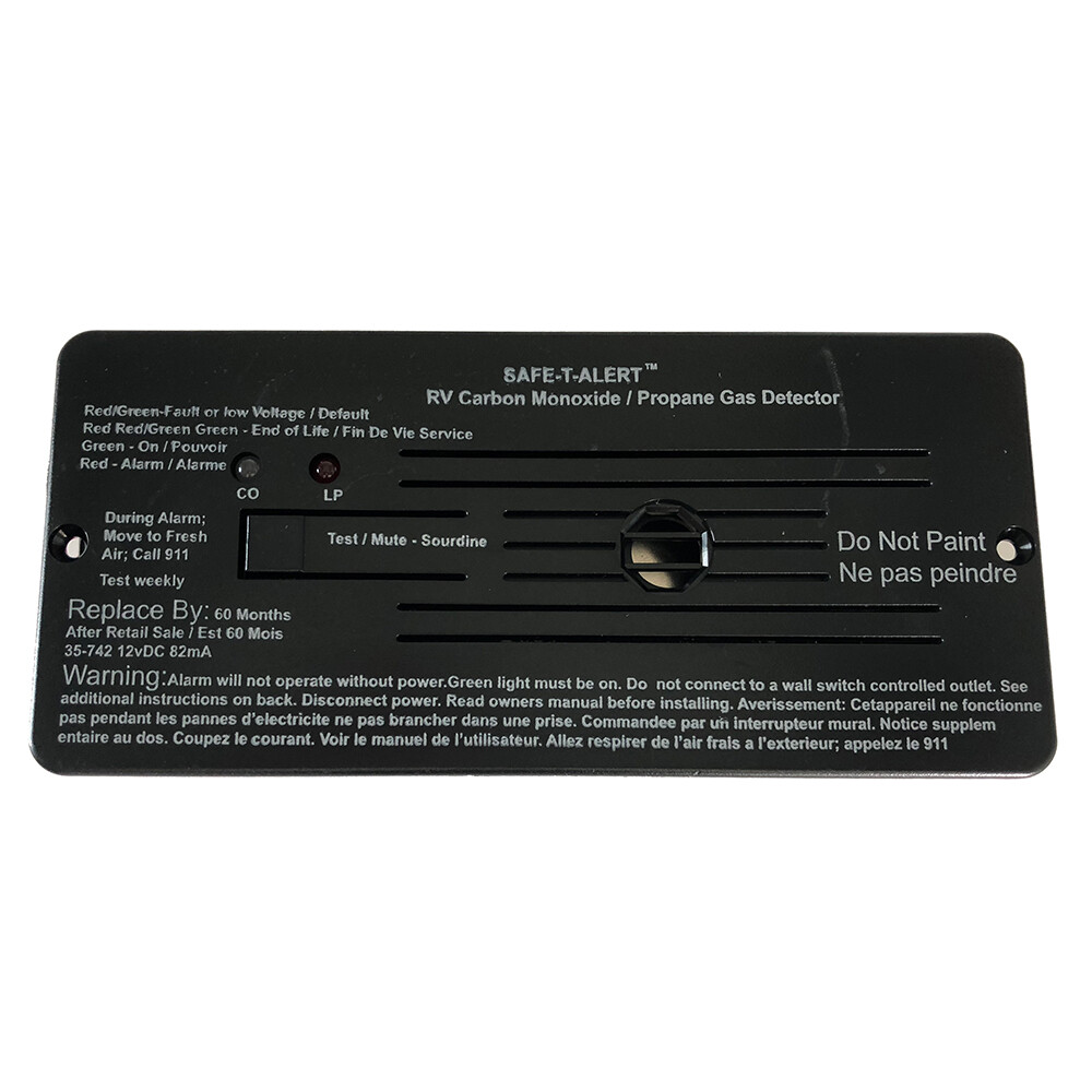 Safe-T-Alert 35-742-BL Combo Carbon Monoxide & Propane Alarm Flush Mount Black