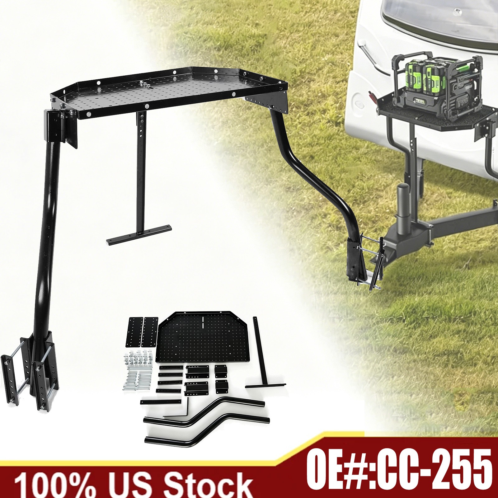CC255 RV Generator Mount Trailer Tray A-Frame Mounted Cargo Carrier Rack Storage