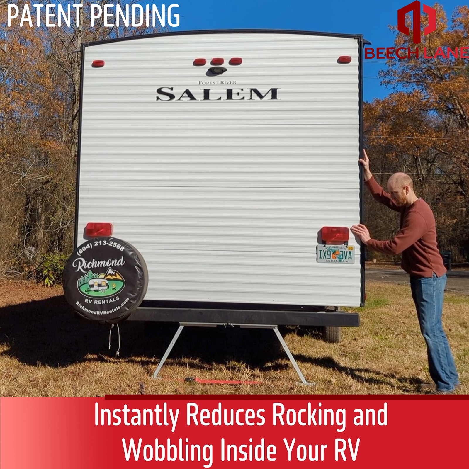 RV Stabilizer 1 Pack – Adjustable Height 12″ to 26.5″ Compact & Foldable