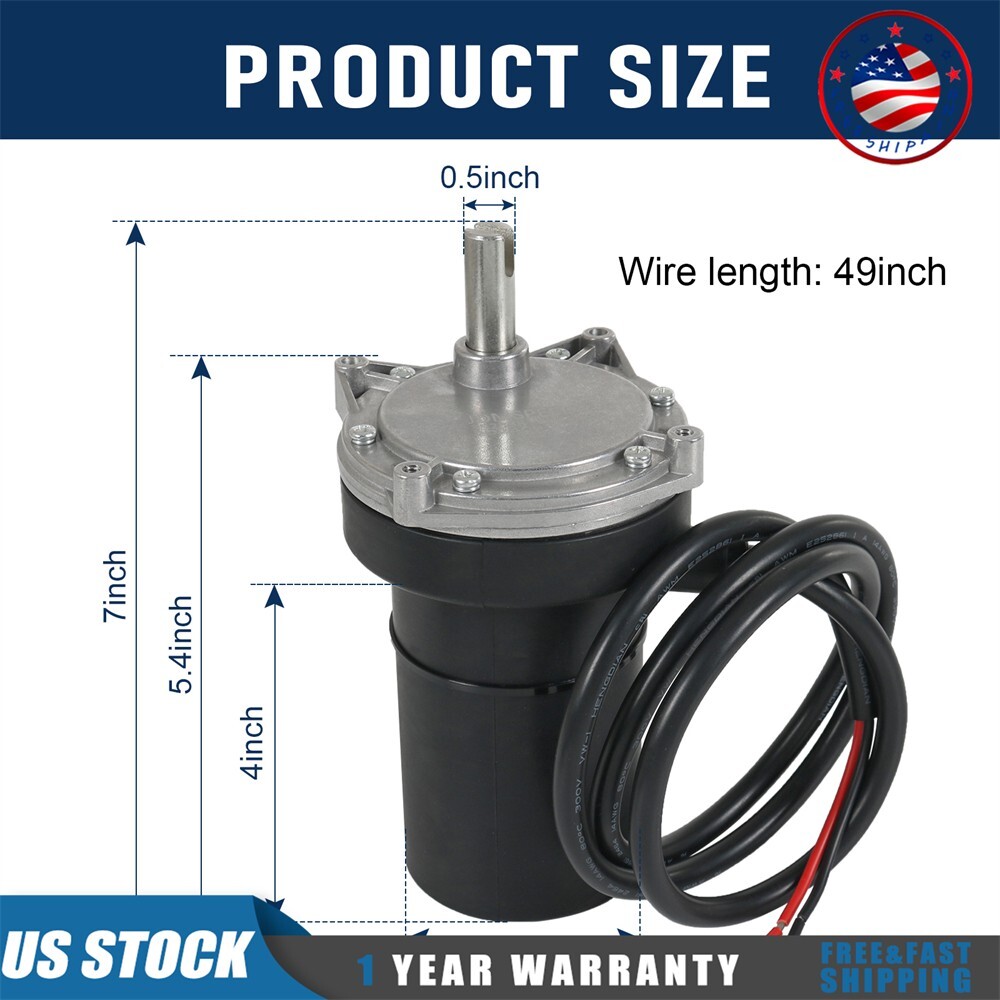 NEW 138445 352338 RV Electric Rear Stabilizer Jack Motor Lippert Components