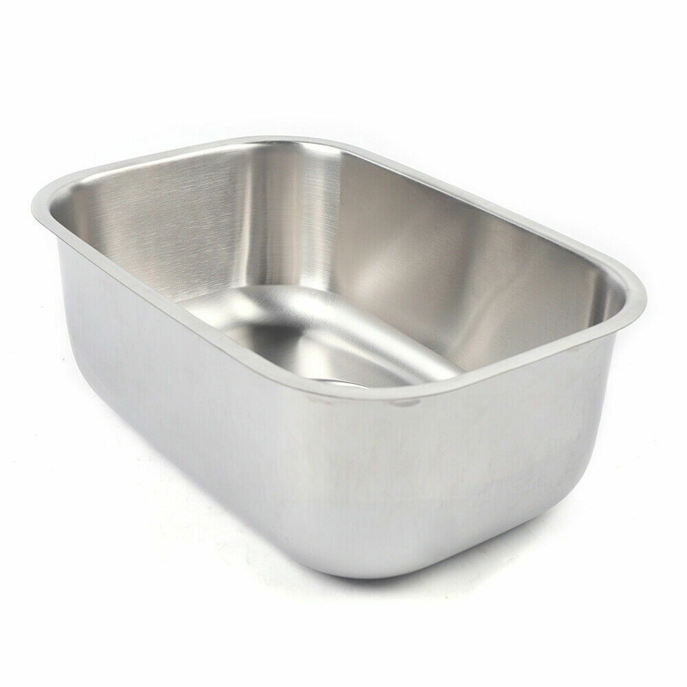 Small Stainless Steel Narrow Rectangle Undermount Sink Compact Bar Sink Kitchen!