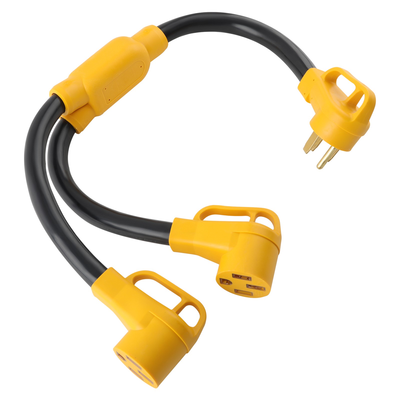 NEMA 14-50P to 2X14-50R Adapter Power Cord 50 A Y Splitter RV Charging Returned