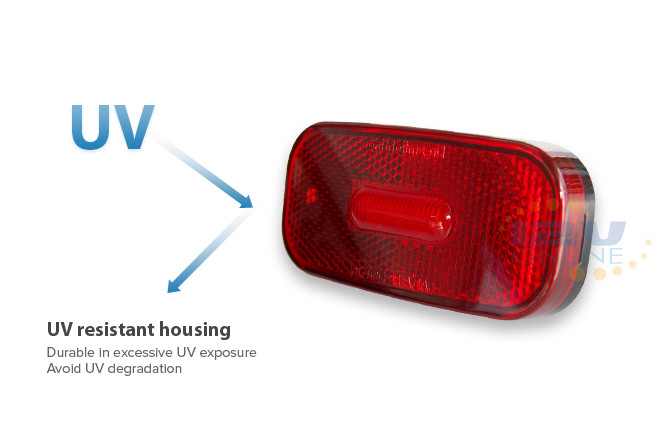 Red LED Side Marker Lights Clearance Lamp for Trailer RV Truck Lorry 3.9″