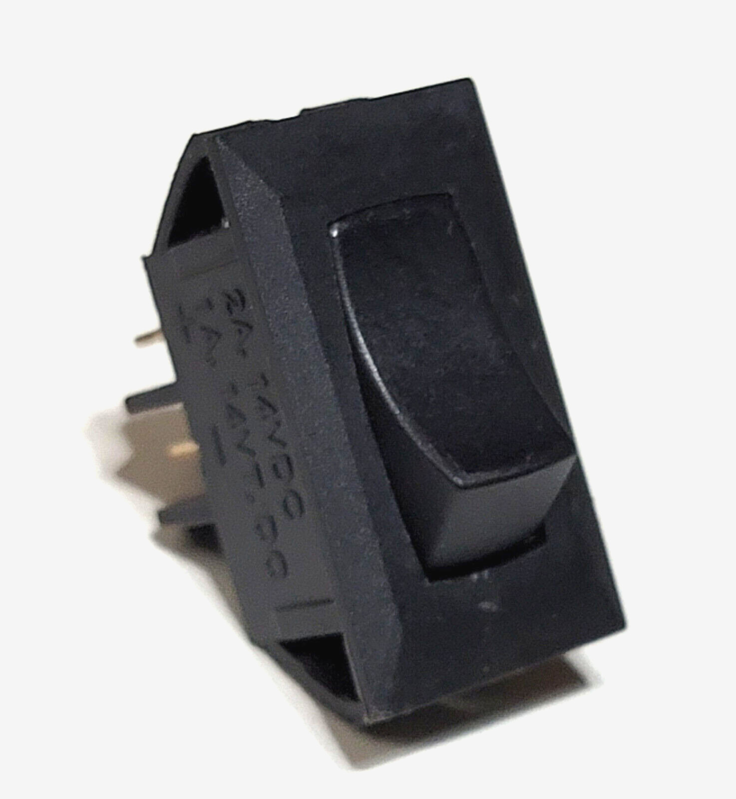 Black On/Off Rocker Switch 2A 14VDC 1A 14VTDC 2 Prong Sustained RV HS-B2 E3183