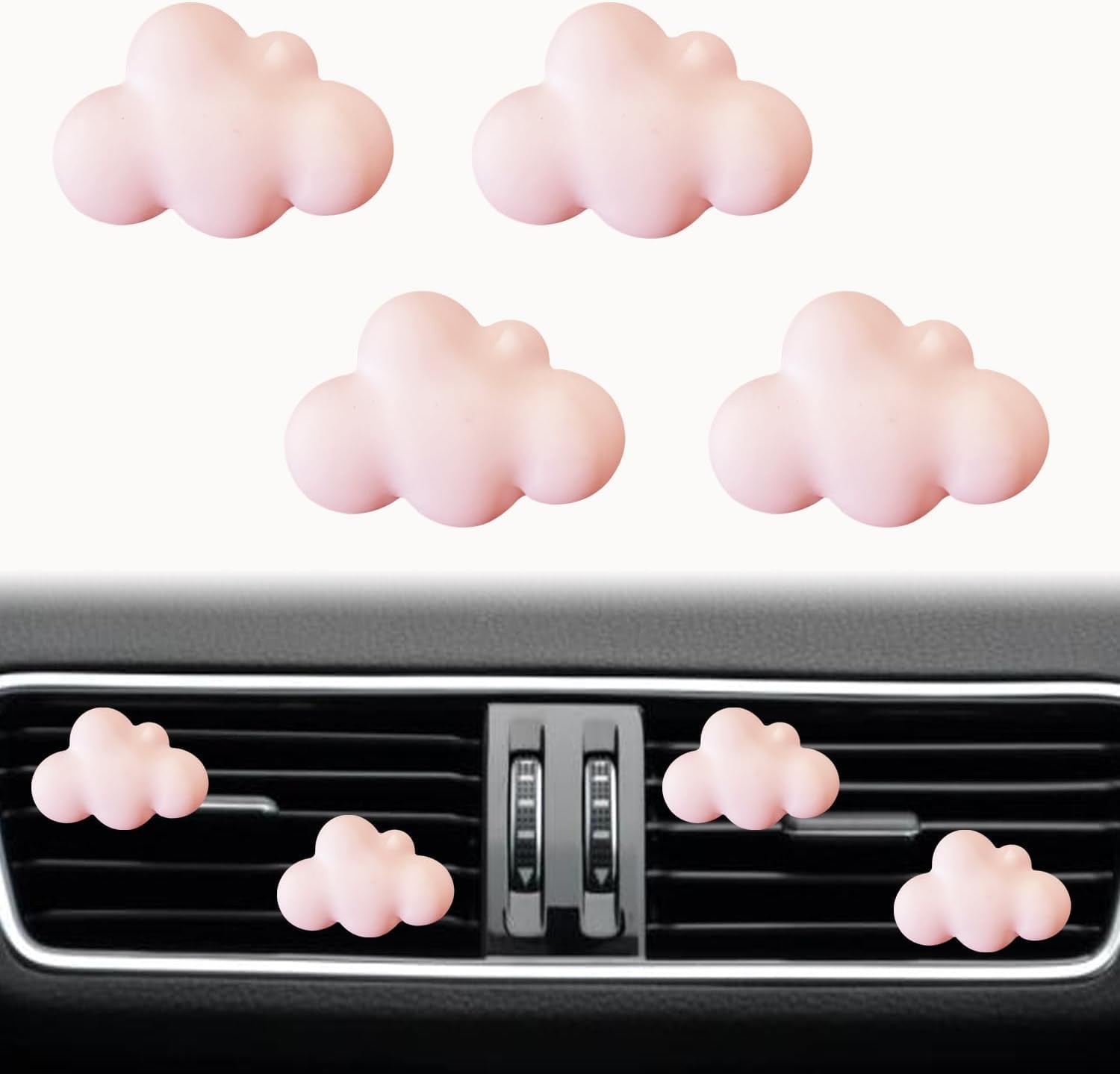 4 Pcs Pink Cloud Air Fresheners – Cute Car Diffuser 1 Count (Pack of 4), 9