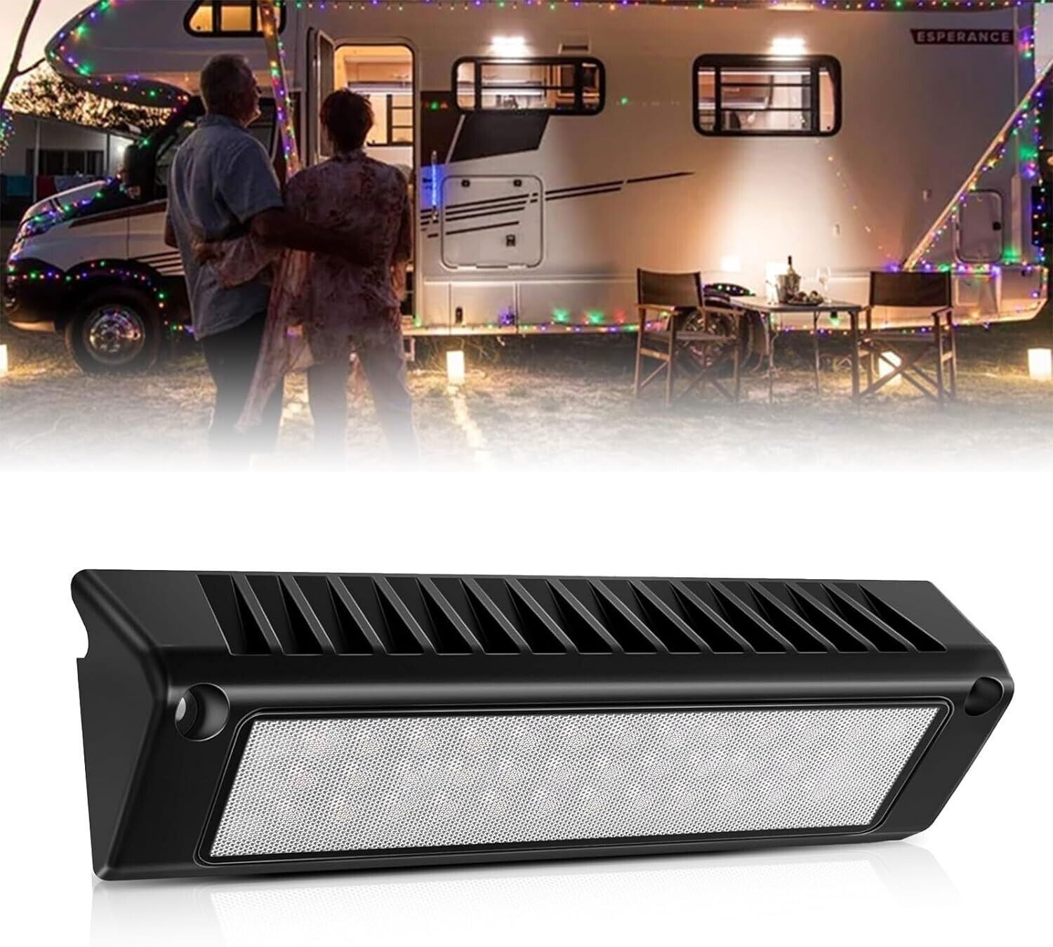 9 Inch RV Porch Lights, 54W LED Exterior Utility Awning Light 2000LM for Campers