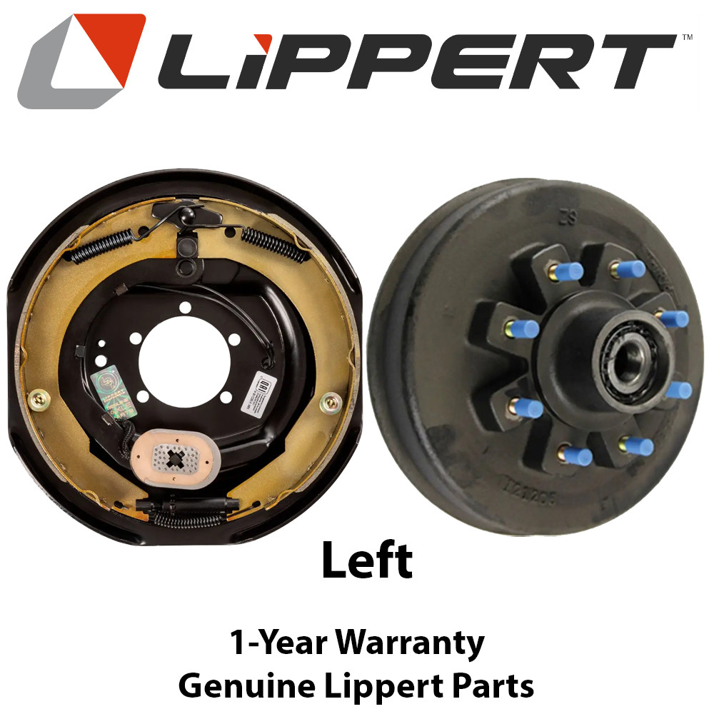 Lippert 12″ LH Brake + Hub Drum 7K 8‑on‑6.5 5/8″ Stud – Fit Dexter Alko Rockwell