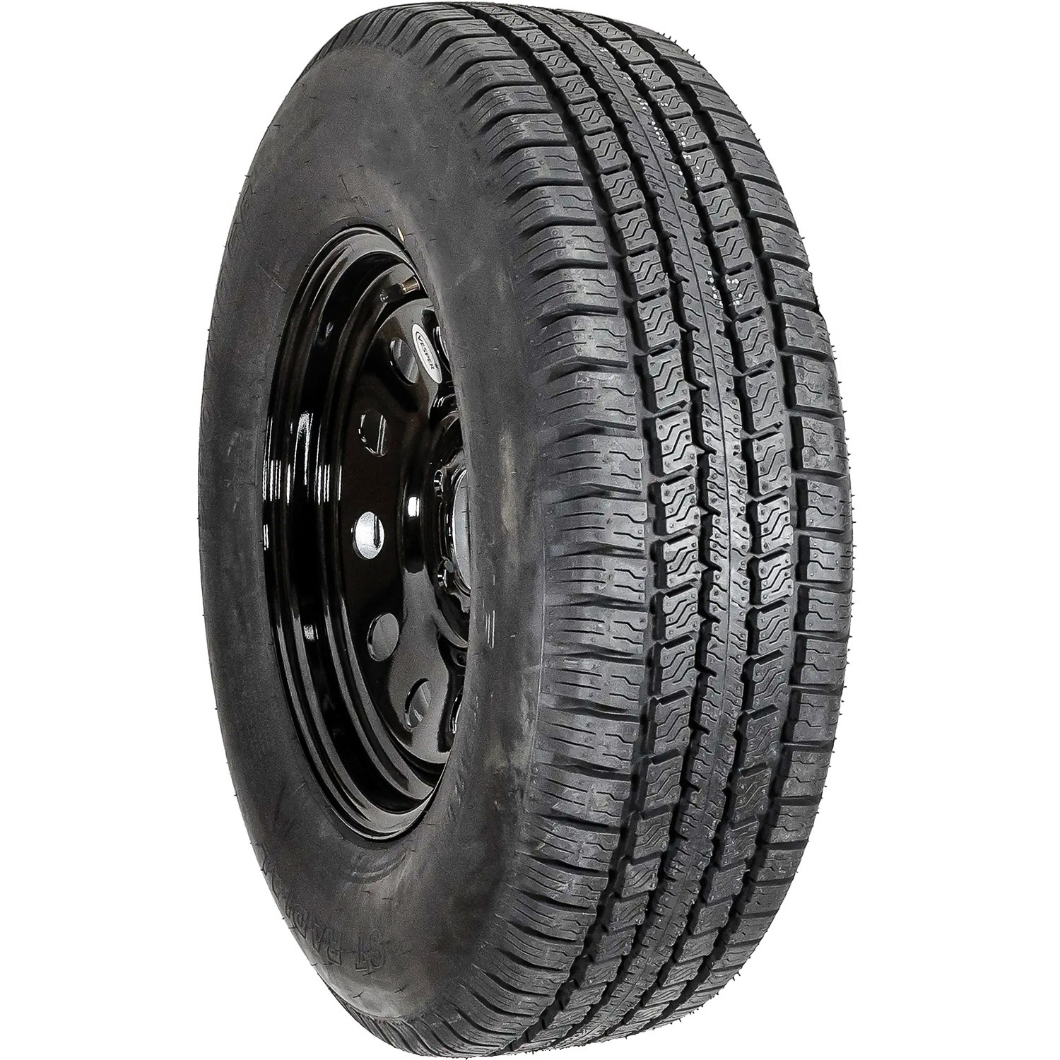 4 Assemblies Provider Radial ST 205/75R14 D 8 Ply Trailer 5×4.5 Black Modular